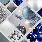 palette décoration bleue fête Noel 